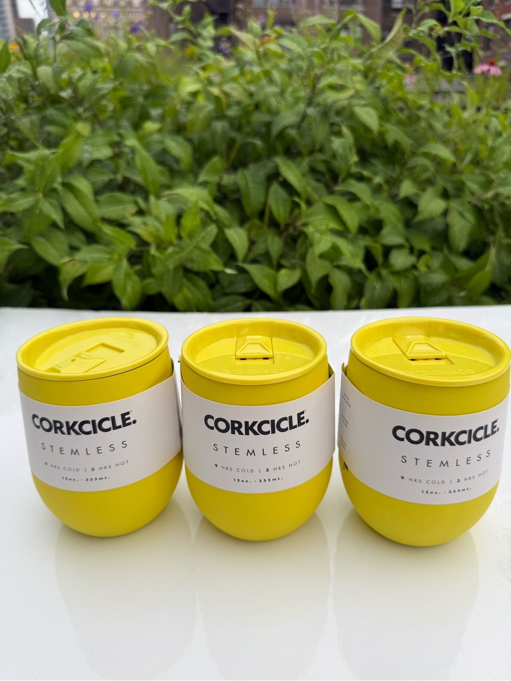 Corkcicle Stemless Tumblers in Yellow - Set of 3